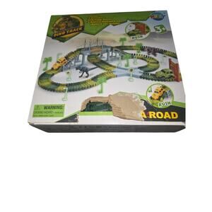 Dino Track Create A Road Dinosaur Park 228 pcs 2 Dino Cars New